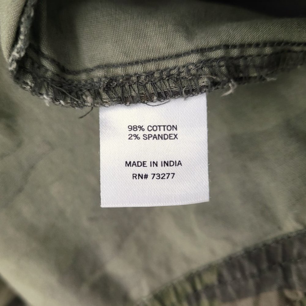 SO Camouflage Utility Twill Jacket with Drawstring Size L Army Green - Picture 11 of 11
